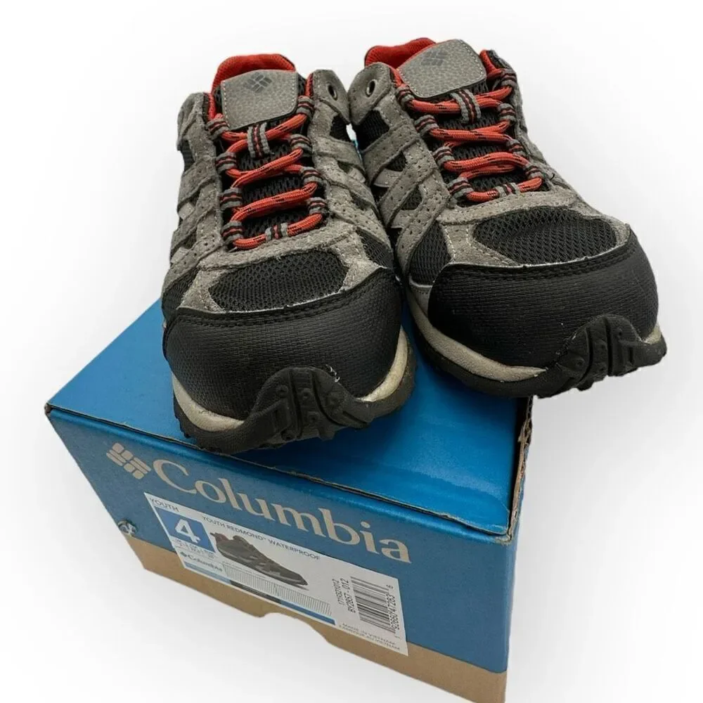 Columbia Youth Redmond Waterproof Shoe Gray Size 4